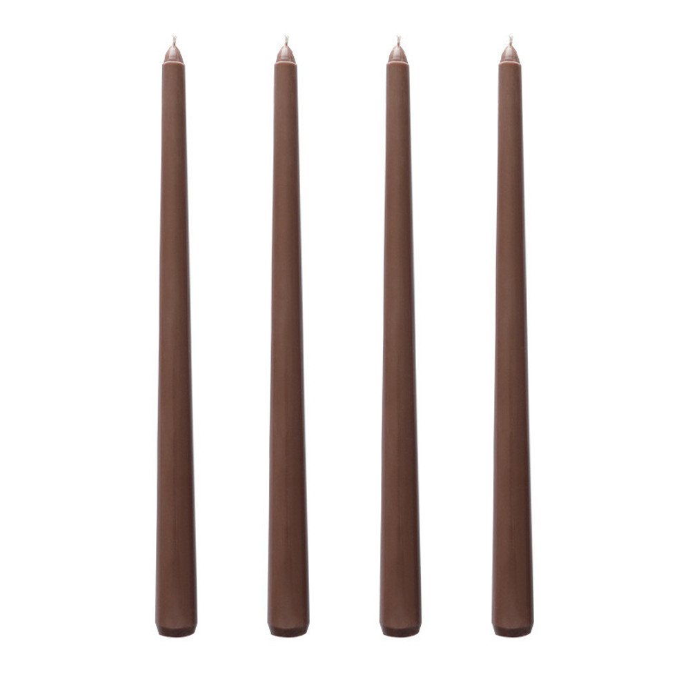 Long Burning Taper Candles, 4 Pack, Dripless Smokeless Unscented, for Home Interior and Valentine's Decor