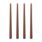 Long Burning Taper Candles, 4 Pack, Dripless Smokeless Unscented, for Home Interior and Valentine's Decor