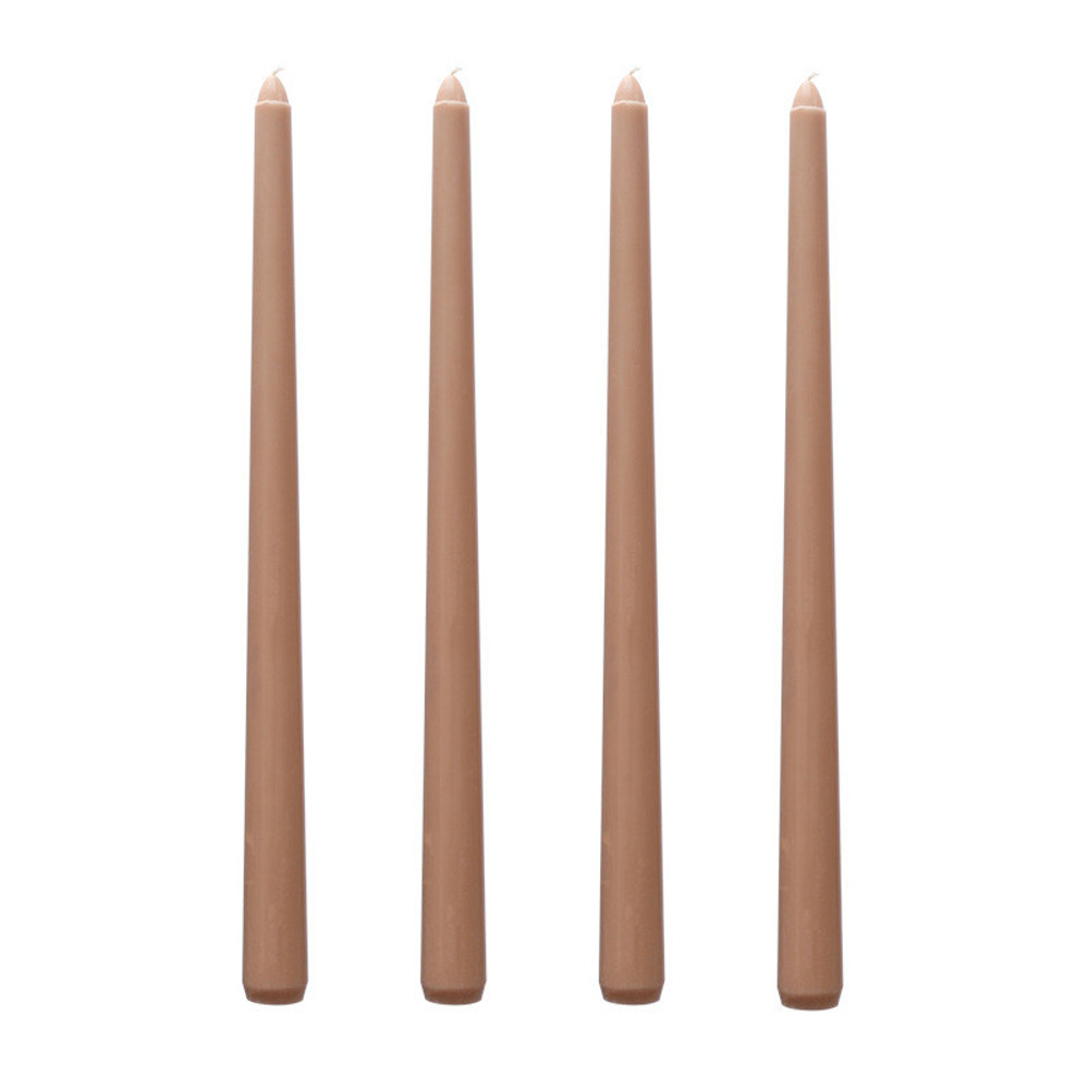 Long Burning Taper Candles, 4 Pack, Dripless Smokeless Unscented, for Home Interior and Valentine's Decor