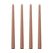 Long Burning Taper Candles, 4 Pack, Dripless Smokeless Unscented, for Home Interior and Valentine's Decor