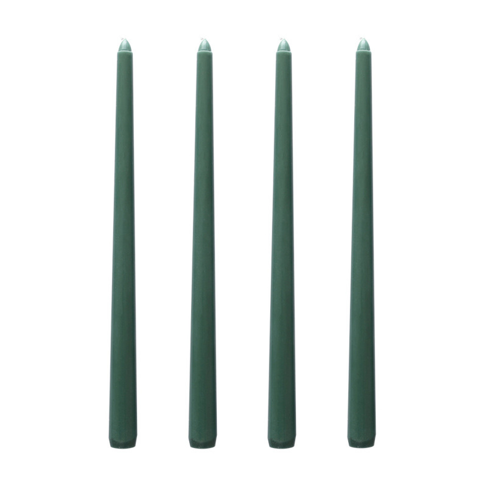 Long Burning Taper Candles, 4 Pack, Dripless Smokeless Unscented, for Home Interior and Valentine's Decor