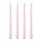 Long Burning Taper Candles, 4 Pack, Dripless Smokeless Unscented, for Home Interior and Valentine's Decor