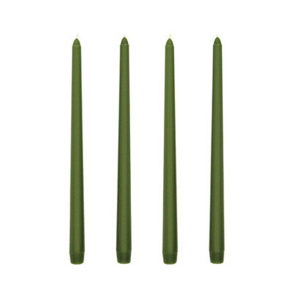 Long Burning Taper Candles, 4 Pack, Dripless Smokeless Unscented, for Home Interior and Valentine's Decor