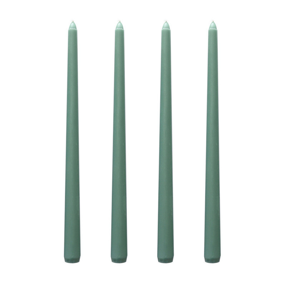 Long Burning Taper Candles, 4 Pack, Dripless Smokeless Unscented, for Home Interior and Valentine's Decor