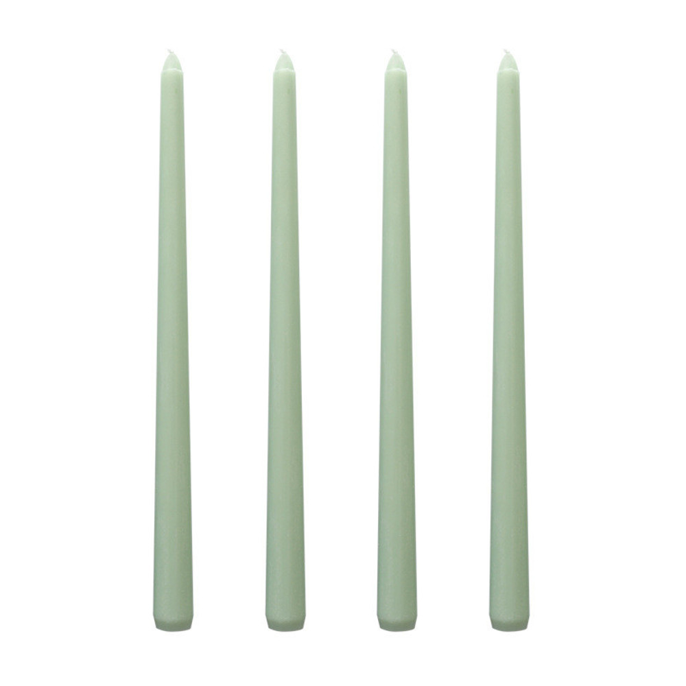 Long Burning Taper Candles, 4 Pack, Dripless Smokeless Unscented, for Home Interior and Valentine's Decor