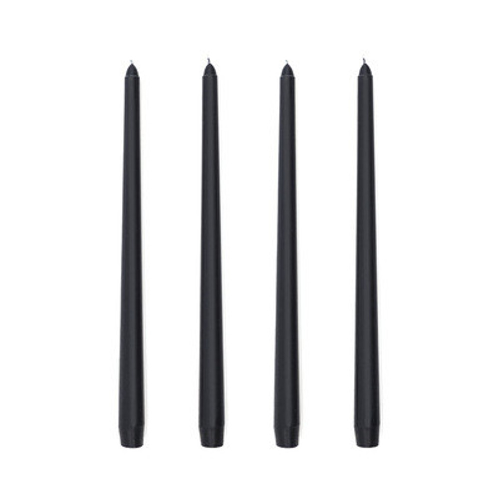 Long Burning Taper Candles, 4 Pack, Dripless Smokeless Unscented, for Home Interior and Valentine's Decor