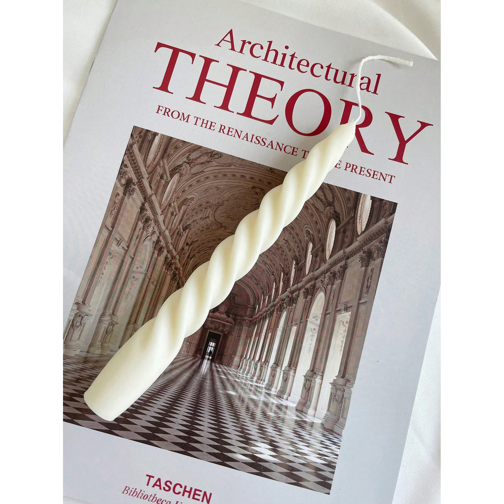 Twisted Swirl Taper Candles, Long Decorated Candles, Unscented Pastel Soy Wax, for Wedding, Birthday, Home Decoration