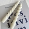 Twisted Swirl Taper Candles, Long Decorated Candles, Unscented Pastel Soy Wax, for Wedding, Birthday, Home Decoration