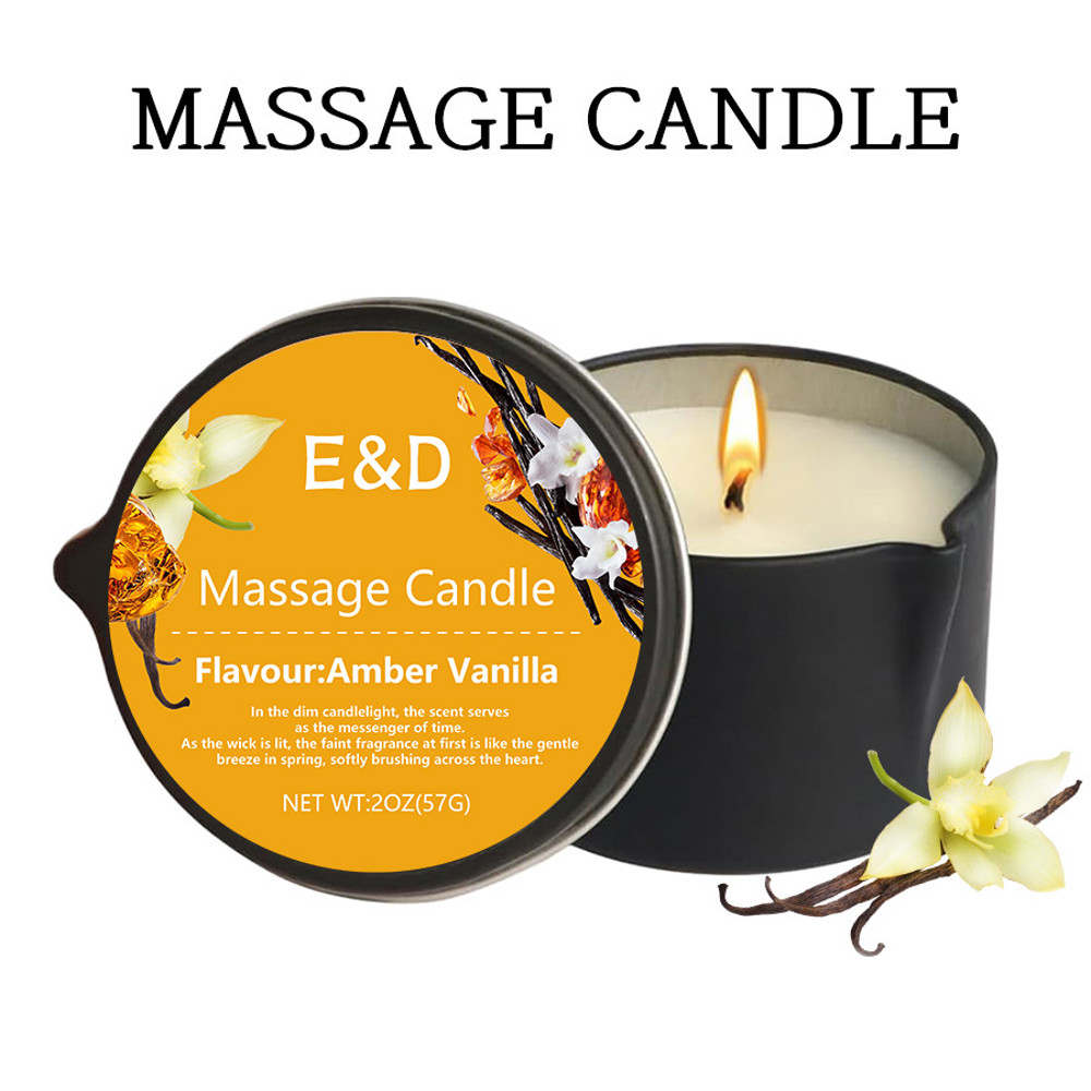 Luxury Aromatherapy Candle, Massage Oil Candle for Stress Relief and Skin Moisturizing, Scented Body Oil