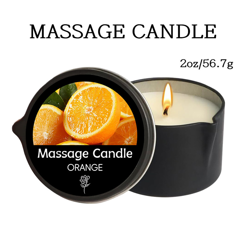 Luxury Aromatherapy Candle, Massage Oil Candle for Stress Relief and Skin Moisturizing, Scented Body Oil