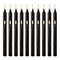 Hand Pulled, Drip Free Dinner Candles, Black Pole Wax, Smoke Free and Fragrance Free, for Wedding, Church, Home Decor
