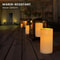 Candlium Flameless Candle Set, Ivory Pillars, Battery Operated, Includes Remote, for Indoor and Outdoor Use