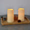 Candlium Flameless Candle Set, Ivory Pillars, Battery Operated, Includes Remote, for Indoor and Outdoor Use