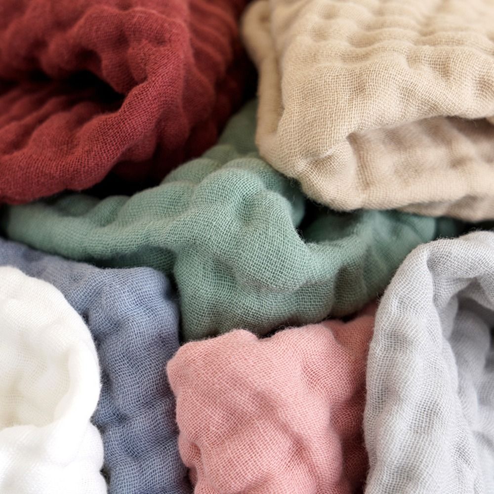 Large, Multicolor Burp Cloths, Layer Cotton Muslin, Breathable Hand Washcloths for Babies