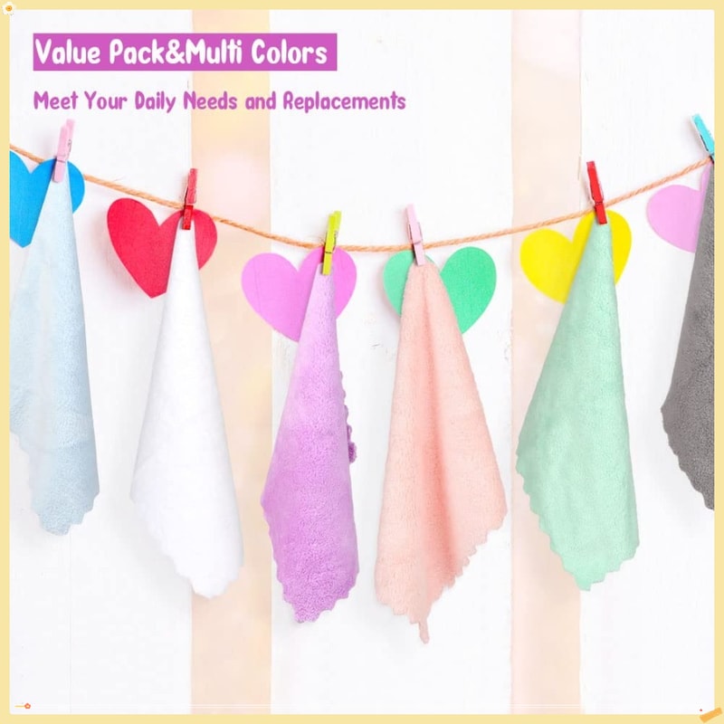 Super Soft Baby Washcloths, Microfiber Coral Fleece Towels, Highly Absorbent Wash Cloths for Newborns