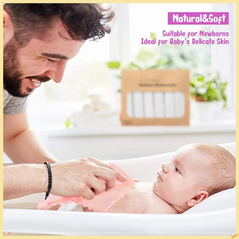 Super Soft Baby Washcloths, Microfiber Coral Fleece Towels, Highly Absorbent Wash Cloths for Newborns