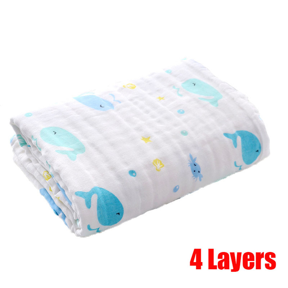 Gauze Baby Bath Towel, Cotton, Newborn Swaddle, Hooded Bathrobe, and Washcloth Set for Infants, Boys, and Girls