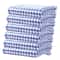 Quick Drying Absorbent Hand Towels Cotton Yarn Kitchen Dishcloths Set Checkered Decorative Towels F 5