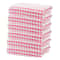Quick Drying Absorbent Hand Towels Cotton Yarn Kitchen Dishcloths Set Checkered Decorative Towels F 8