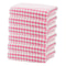 Quick Drying Absorbent Hand Towels Cotton Yarn Kitchen Dishcloths Set Checkered Decorative Towels F 8