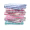 Quick Drying Absorbent Hand Towels Cotton Yarn Kitchen Dishcloths Set Checkered Decorative Towels F 9