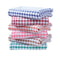 Quick Drying Absorbent Hand Towels Cotton Yarn Kitchen Dishcloths Set Checkered Decorative Towels F 9