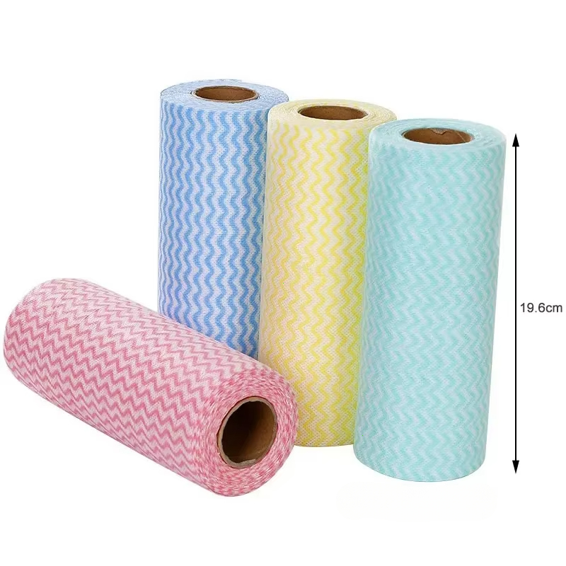 Disposable Kitchen Cloth Roll, Non Woven Fabric Cleaning Cloth, Tear Off Dishcloth for Easy Use