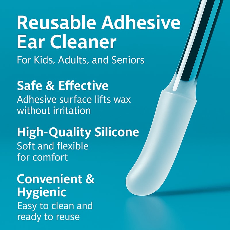 Professional Disposable Silicone Ear Wax Remover Sticky Ear Pick Reusable Adhesive Ear Cleaner For 8
