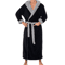 Mens Hooded Bathrobe Soft Fluffy Robe Long Quick Dry Sleepwear Home Gown 4