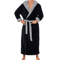 Mens Hooded Bathrobe Soft Fluffy Robe Long Quick Dry Sleepwear Home Gown 4