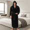 Mens Hooded Bathrobe Soft Fluffy Robe Long Quick Dry Sleepwear Home Gown 0