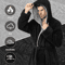 Men's Hooded Bathrobe, Soft Fluffy Robe, Long Quick Dry Sleepwear, Home Gown