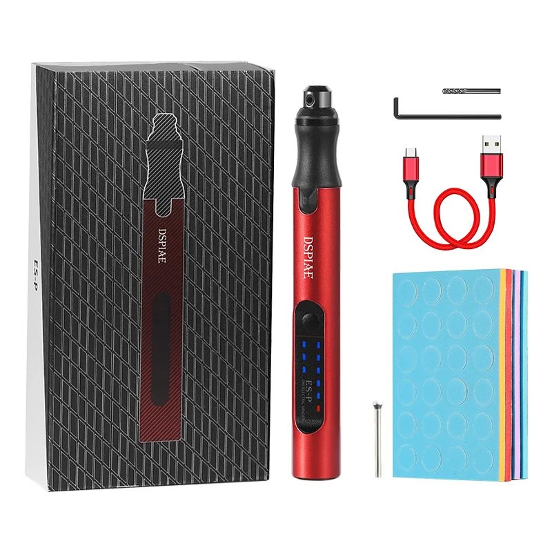 DSPIAE ESP Sander Pen With Sponge SandingRound PreCut Abrasive Sandpaper For Portable Electric Shar 8