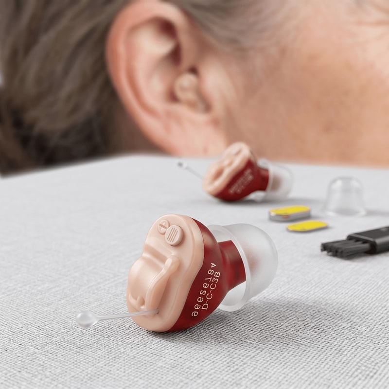 Invisible Wireless Hearing Aid Adjustable Mini CIC Sound Amplifier For Adults Elderly LeftRight Ea 0