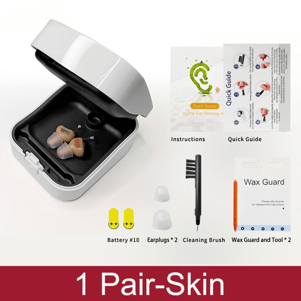 Invisible Wireless Hearing Aid Adjustable Mini CIC Sound Amplifier For Adults Elderly LeftRight Ea 6