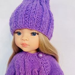 Hand knitted clothes for Paola Reina doll 32-34 cm (13 inches)