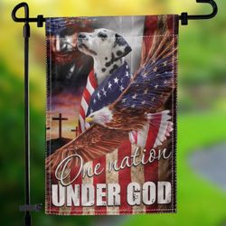 dalmatian one nation under god flag garden house flag