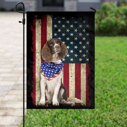 springer spaniel independence day us flag garden house flag