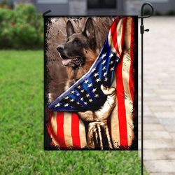 german shepherd independence day us flag garden house flag