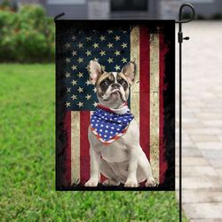 frenchie independence day us flag garden house flag