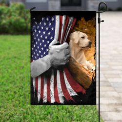 labrador retriever independence day us flag garden house flag