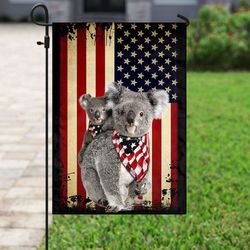 koala independence day us flag garden house flag