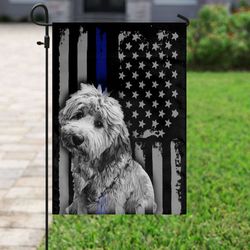 goldendoodle independence day us flag garden house flag