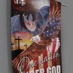 bat one nation under god flag garden house flag