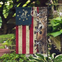 US Deer Hunter Garden House Flag
