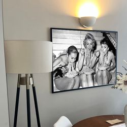 women eating spaghetti poster, women eating pasta black and white vintage poster, wall art, pasta art