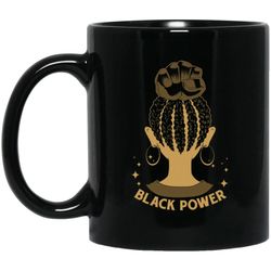 black power coffee mug african american cup for melanin poppin women