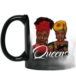 black queens mug african coffee cup design melanin poppin women rock