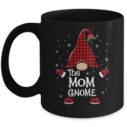mom gnome buffalo plaid matching christmas pajama gift mug