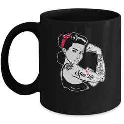 mom life tattoos tattooed inked woman mug